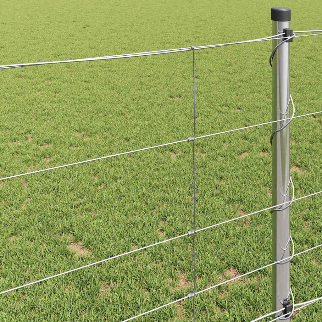 vidaXL Field Fence Silver 4