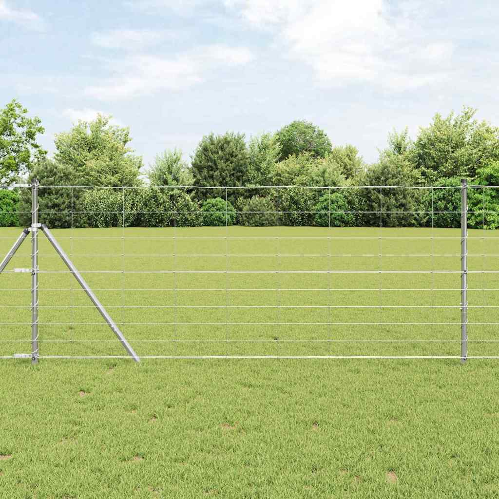 vidaXL Field Fence Silver 1