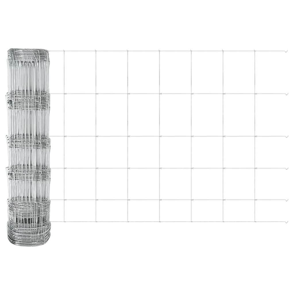 vidaXL Field Fence Silver 5