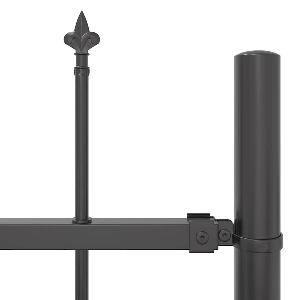 Garden Fence WOERDEN 1.7 x 0.8 m Powder-coated Steel Grey Height 80 cm 170 cm