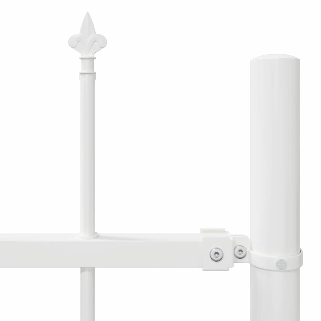 vidaXL Garden Fence WOERDEN 1.7 x 1.2 m Powder-coated Steel White 6
