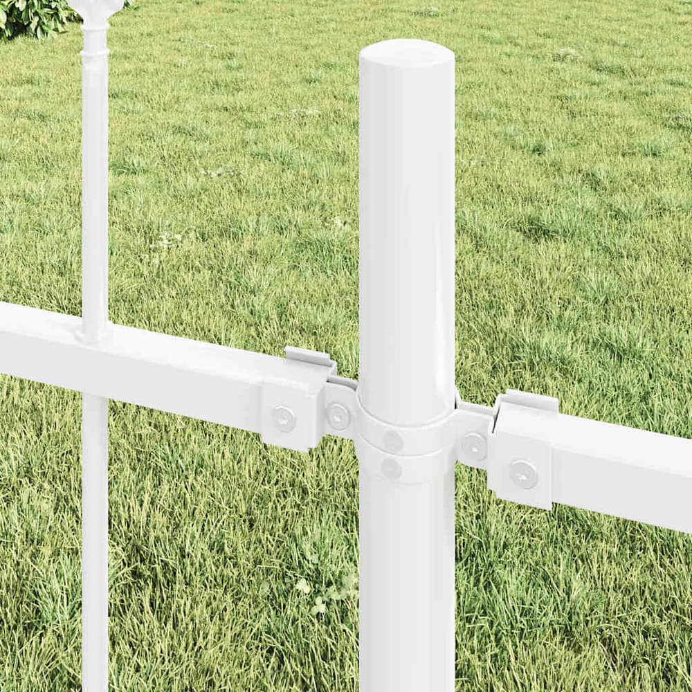 Garden Fence WOERDEN Powder-coated Steel White