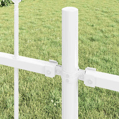 vidaXL Garden Fence WOERDEN 1.7 x 1.2 m Powder-coated Steel White 3