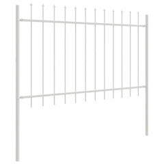 vidaXL Garden Fence WOERDEN 1.7 x 1.2 m Powder-coated Steel White 4