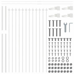 Garden Fence WOERDEN Powder-coated Steel White