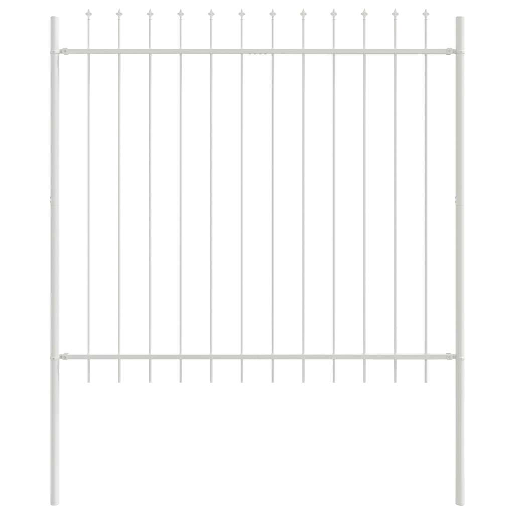vidaXL Garden Fence WOERDEN 1.7 x 1.5 m Powder-coated Steel White 2