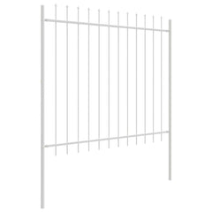vidaXL Garden Fence WOERDEN 1.7 x 1.5 m Powder-coated Steel White 4