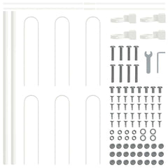 vidaXL Garden Fence BOXTEL White 5