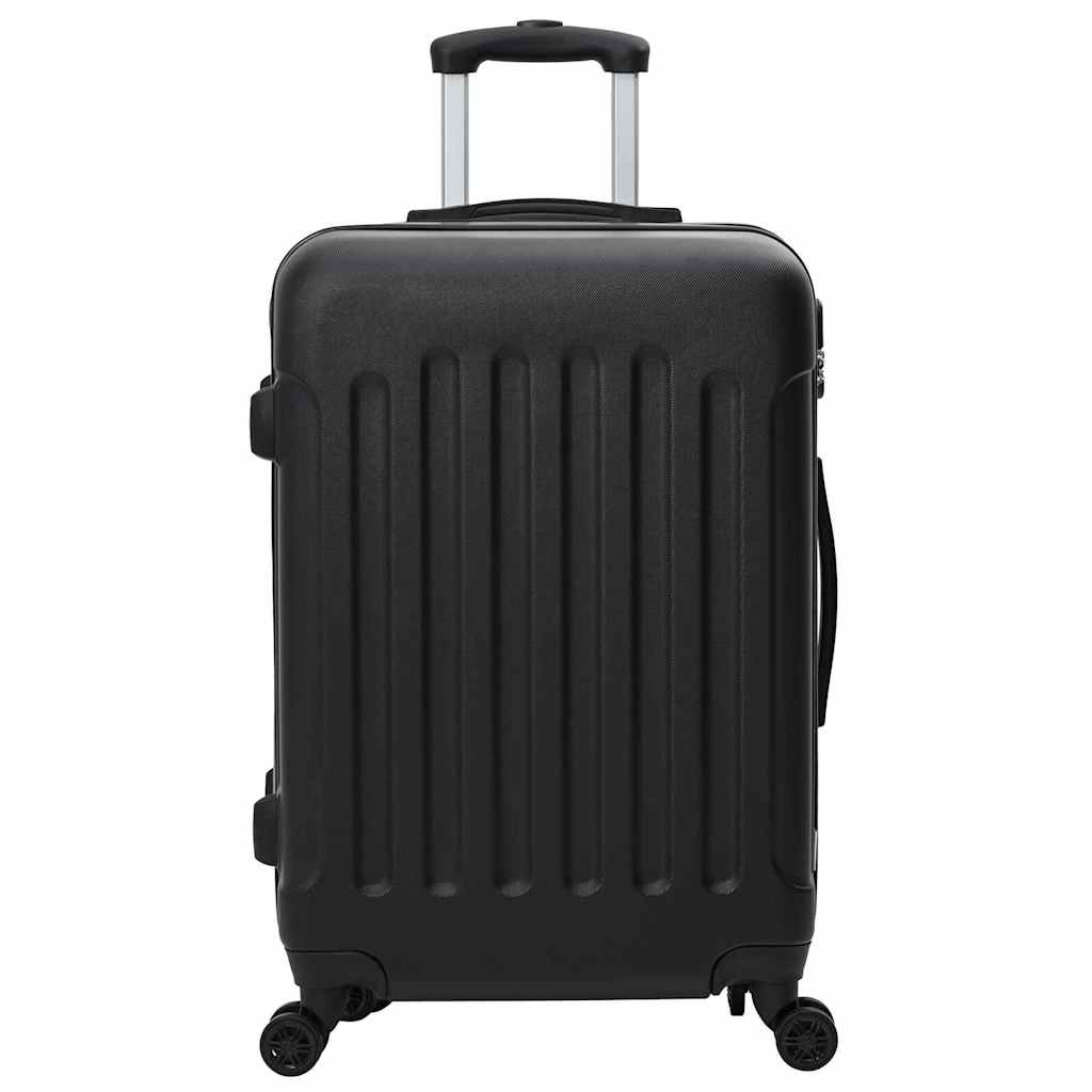 vidaXL Suitcase with Lock 3 pcs Black 50 x 31 x 78 cm ABS Plastic 3