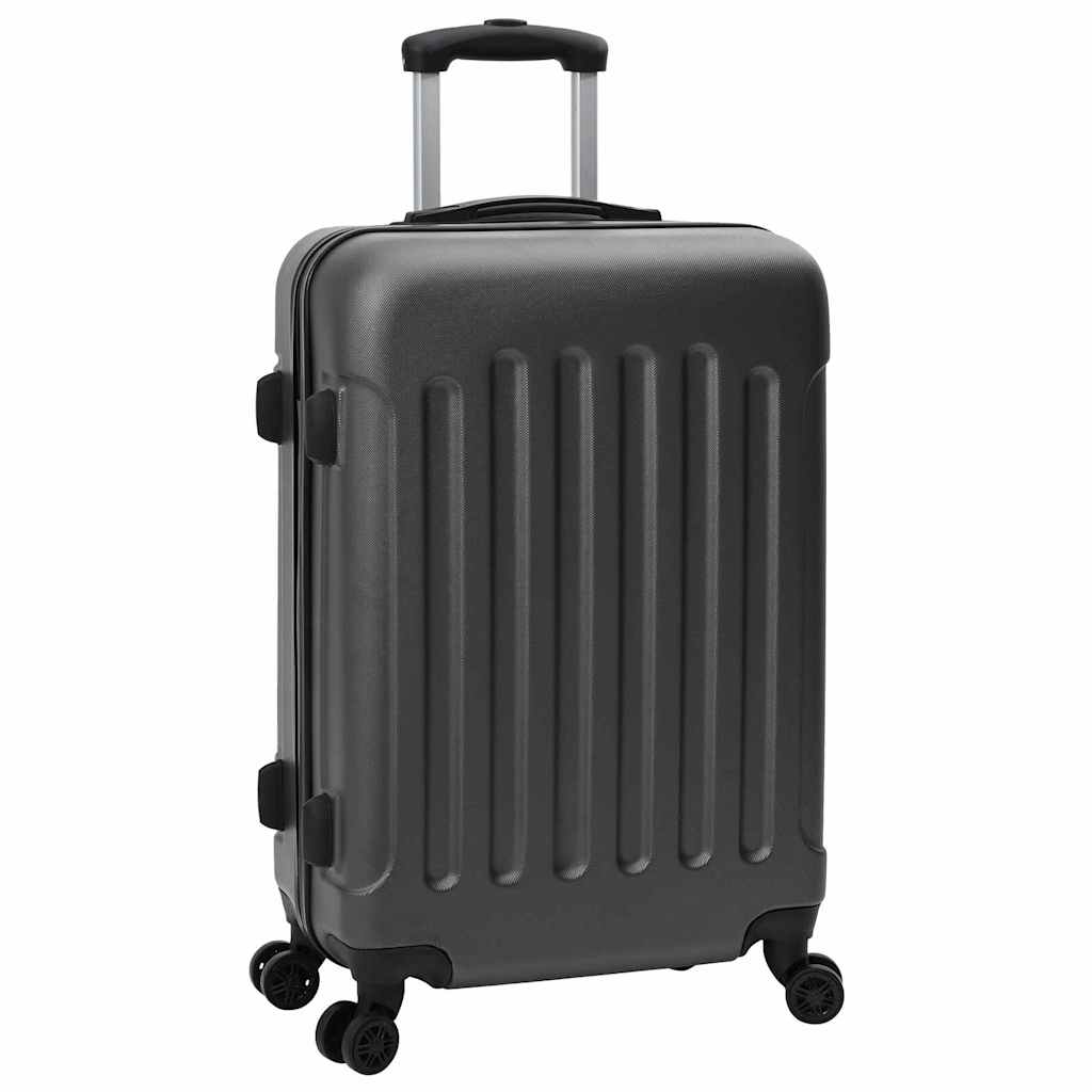 vidaXL Suitcase with Lock 3 pcs Dark Grey 50 x 31 x 78 cm ABS Plastic 3
