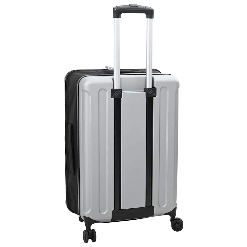 vidaXL Suitcase Folding with Lock Silver 43 x 27 x 66 cm ABS Plastic 5