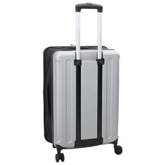 vidaXL Suitcase Folding with Lock Silver 43 x 27 x 66 cm ABS Plastic 5