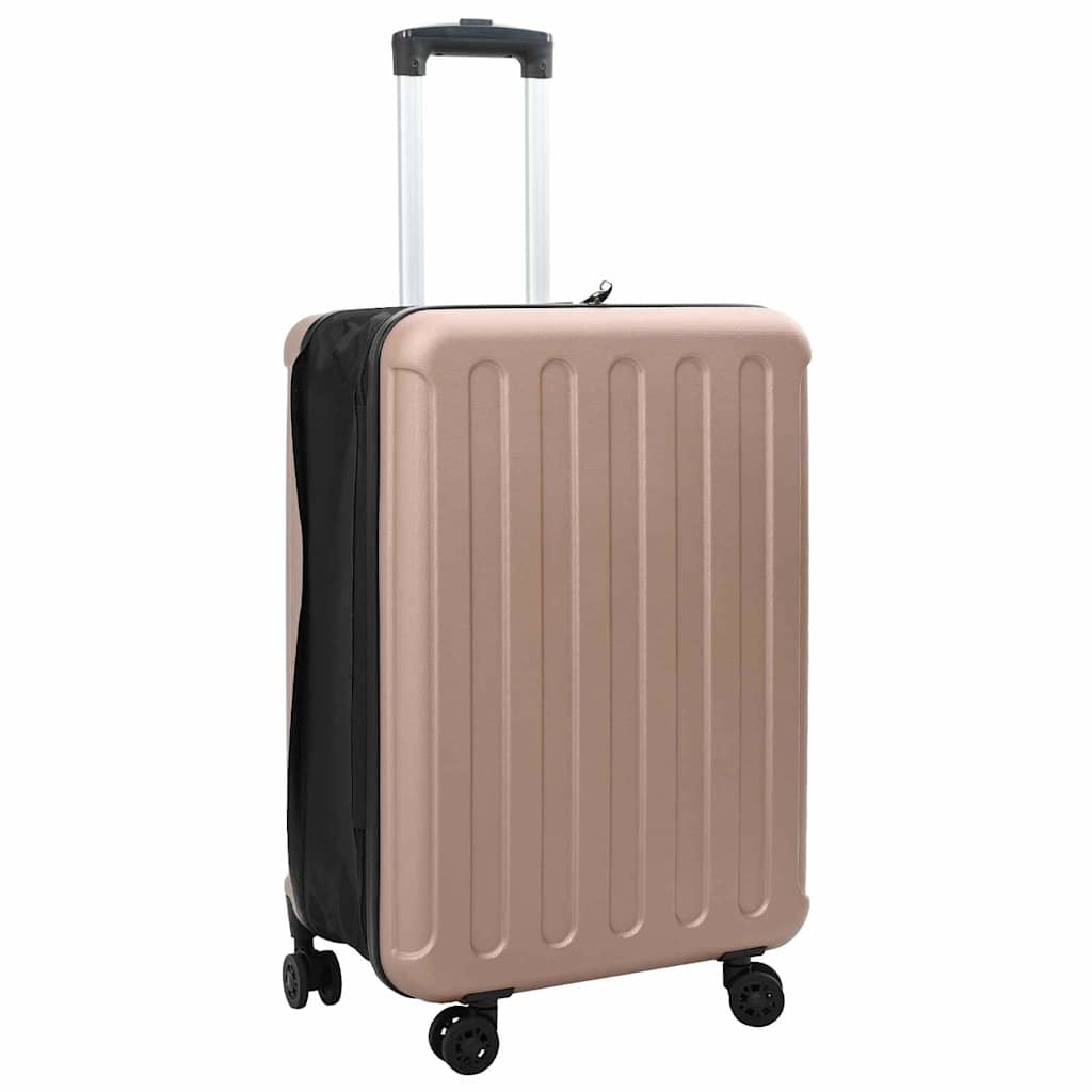 vidaXL Suitcase Folding Rose gold 43 x 27 x 66 cm ABS Plastic 1