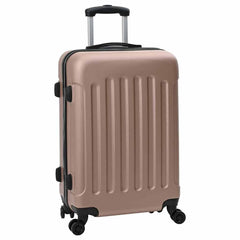 vidaXL Suitcase with Lock 3 pcs Rose Gold 50 x 31 x 78 cm ABS Plastic 2