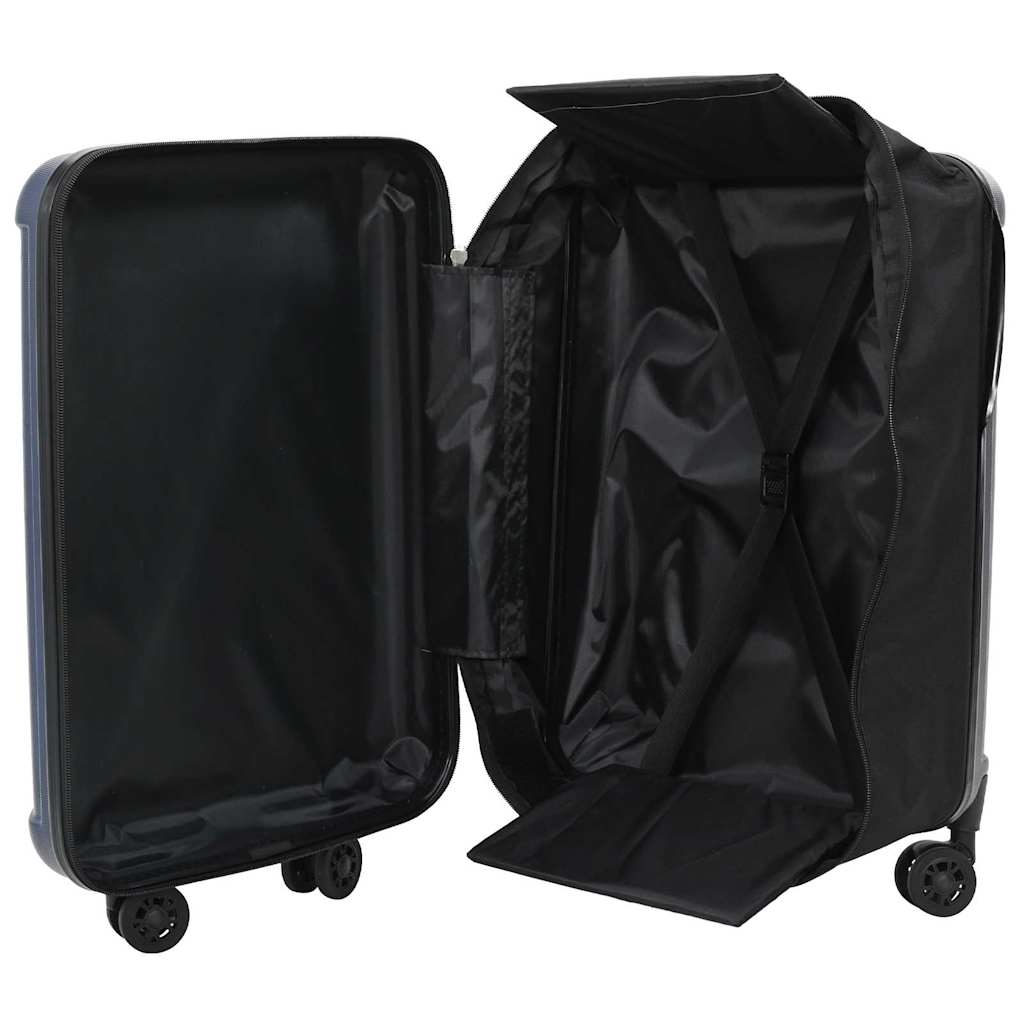 vidaXL Suitcase Folding Dark blue 43 x 27 x 66 cm ABS Plastic 3