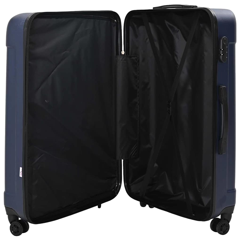 vidaXL Suitcase with Lock 3 pcs Dark Blue 50 x 31 x 78 cm ABS Plastic 4