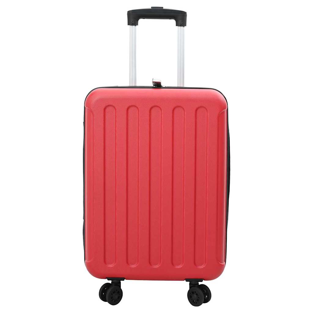 vidaXL Suitcase Folding with Lock Red 34 x 23 x 55.5 cm ABS Plastic 2