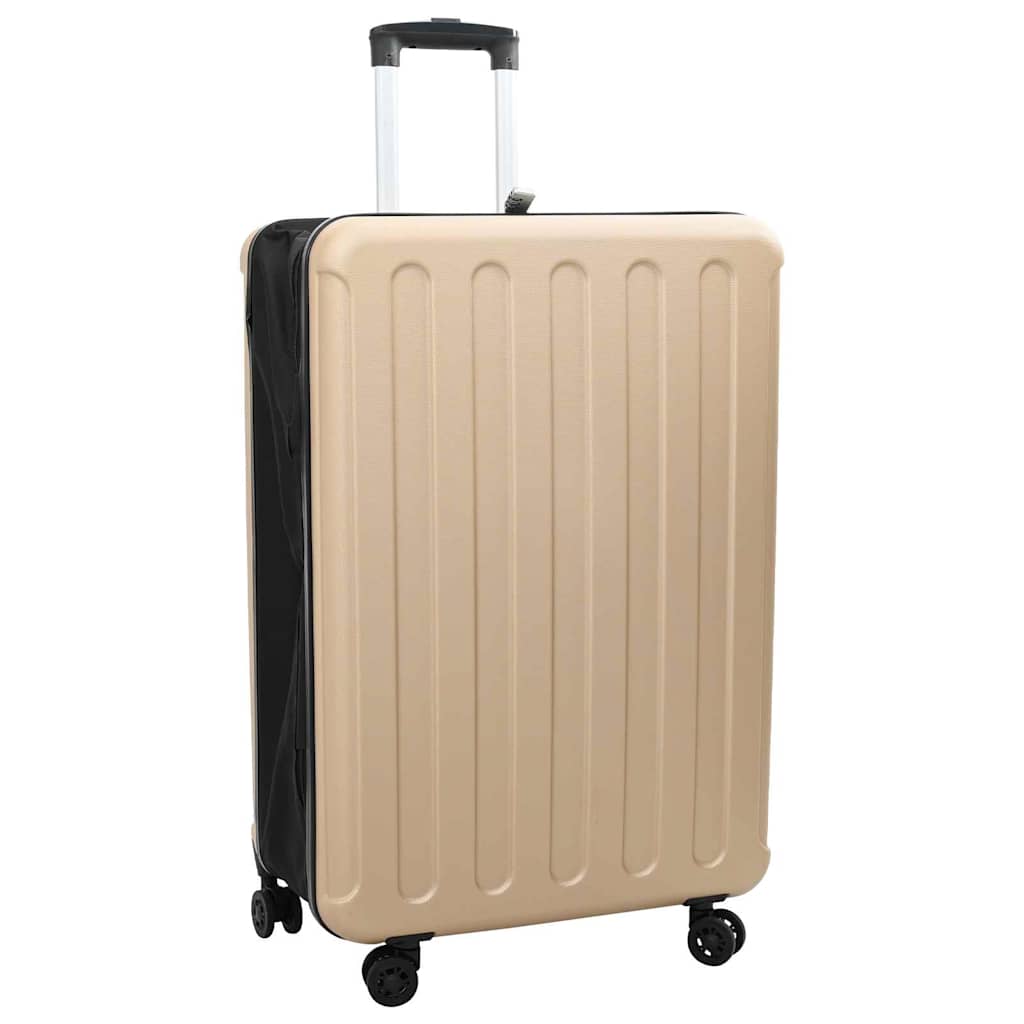Suitcase Folding 50 x 30 x 76 cm ABS Plastic 28 inches Champagne