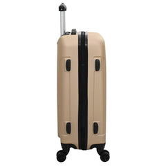vidaXL Suitcase with Lock 3 pcs Champagne 50 x 31 x 78 cm ABS Plastic 5