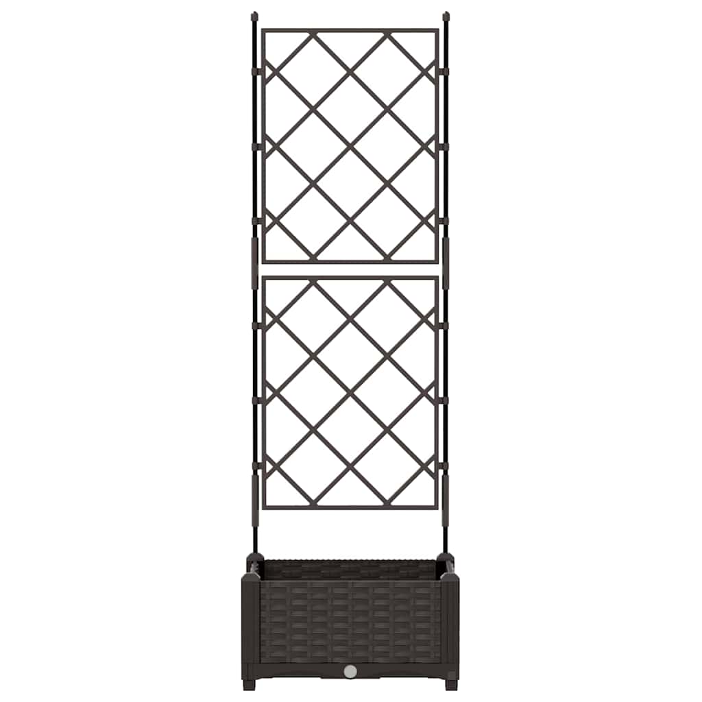 vidaXL Garden Planter Brown 40 x 40 x 125.5 cm PP 5