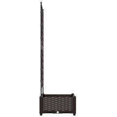 vidaXL Garden Planter Brown 40 x 40 x 125.5 cm PP 6