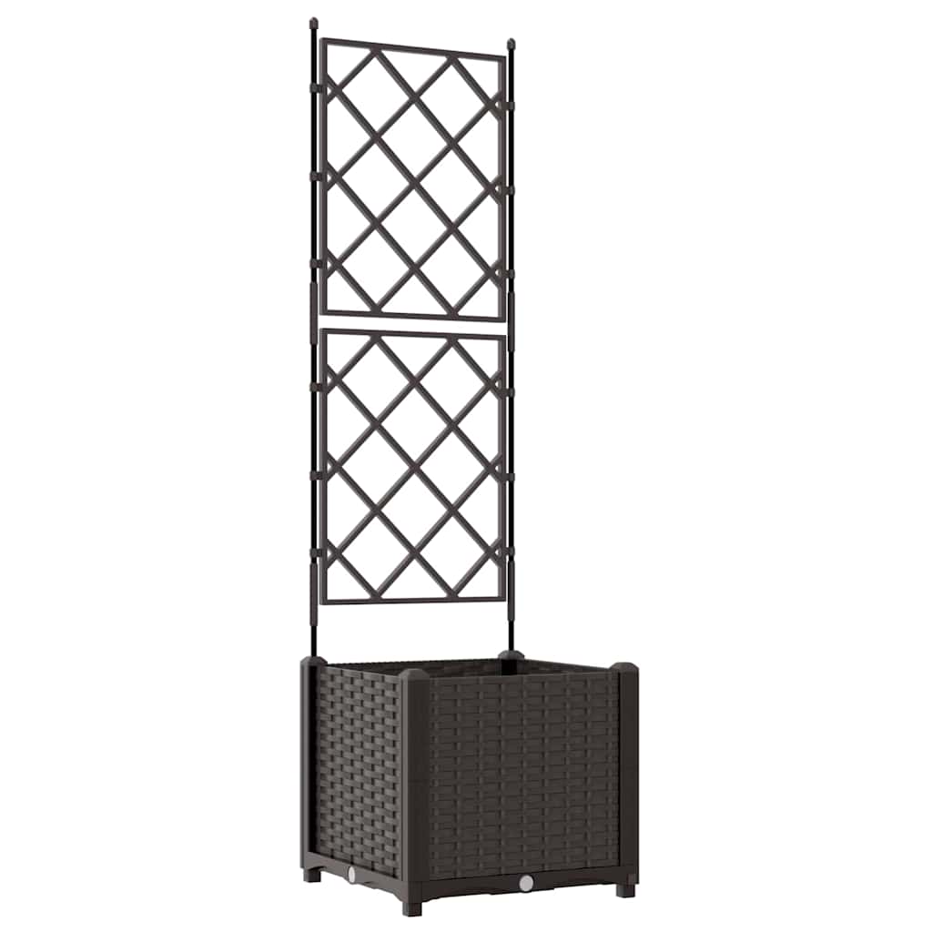 vidaXL Garden Planter Brown 40 x 40 x 143 cm PP 2