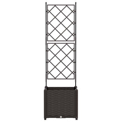 vidaXL Garden Planter Brown 40 x 40 x 143 cm PP 5