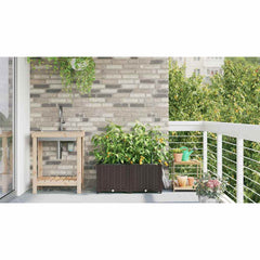 vidaXL Garden Planter 2 pcs Brown 80 x 40 x 37.5 cm PP 4