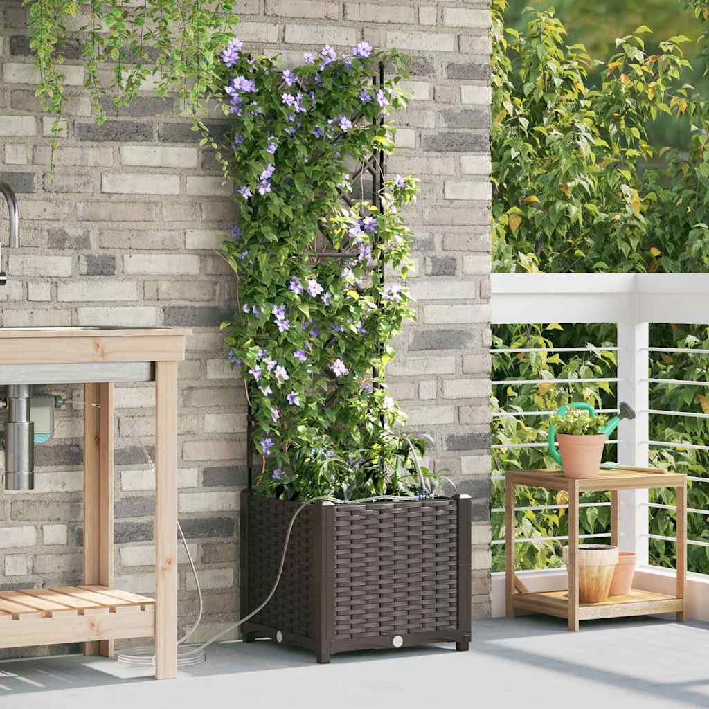 vidaXL Garden Planter PP without Wheel Depth 40 cm Width 40 cm