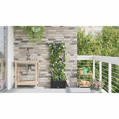 vidaXL Garden Planter Black 40 x 40 x 126 cm PP 4