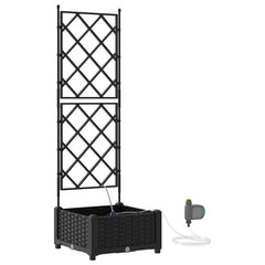 vidaXL Garden Planter Black 40 x 40 x 126 cm PP 2