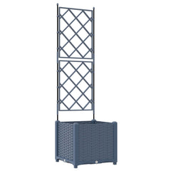 vidaXL Garden Planter Grey 40 x 40 x 143 cm PP 2