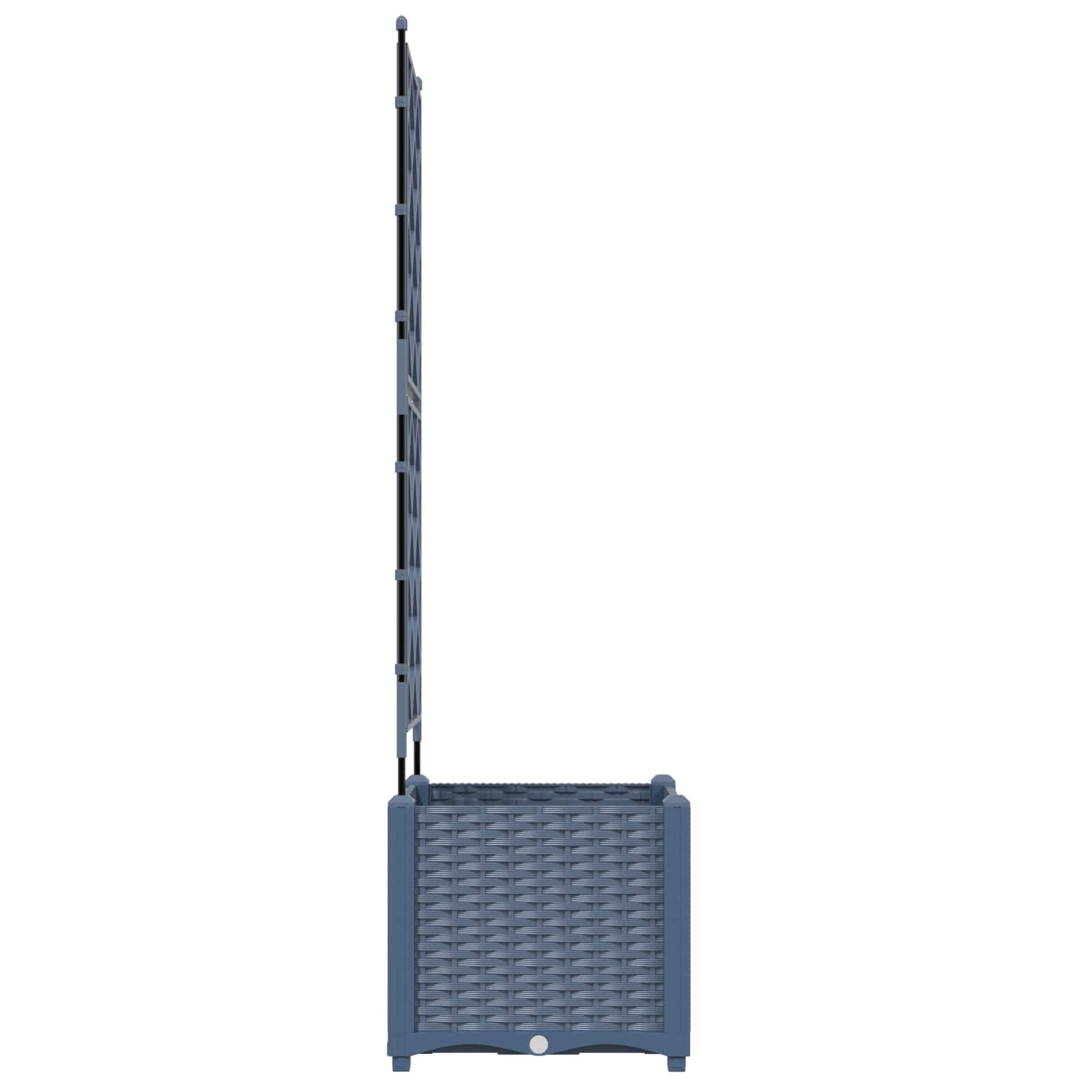 vidaXL Garden Planter Grey 40 x 40 x 143 cm PP 5