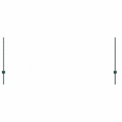 vidaXL Embedded Fence Post 11 pcs Green 120 cm Powder-Coated Steel 3