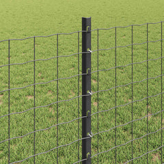 vidaXL Embedded Fence Post 11 pcs Grey 120 cm Powder-Coated Steel 4