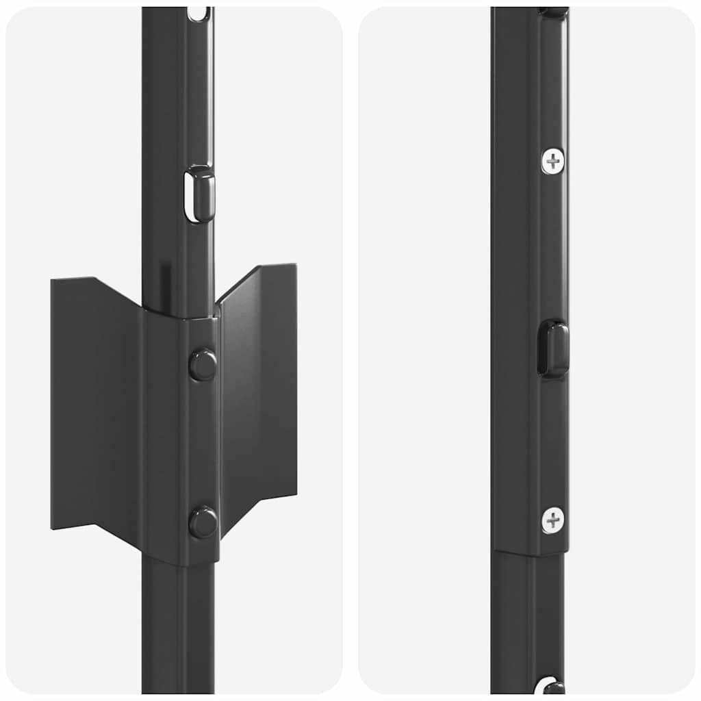 vidaXL Embedded Fence Post 5 pcs Grey 140 cm Powder-Coated Steel 6
