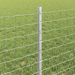 vidaXL Embedded Fence Post 11 pcs Silver 100 cm Powder-Coated Steel 4
