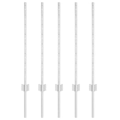 vidaXL Embedded Fence Post 5 pcs Silver 120 cm Powder-Coated Steel 2