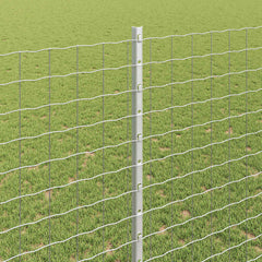 vidaXL Embedded Fence Post 11 pcs Silver 180 cm Powder-Coated Steel 4