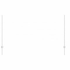 vidaXL Embedded Fence Post 11 pcs Silver 180 cm Powder-Coated Steel 3