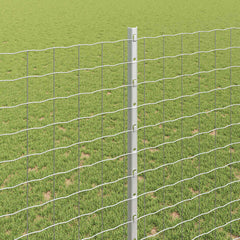vidaXL Embedded Fence Post 5 pcs Silver 200 cm Powder-Coated Steel 4