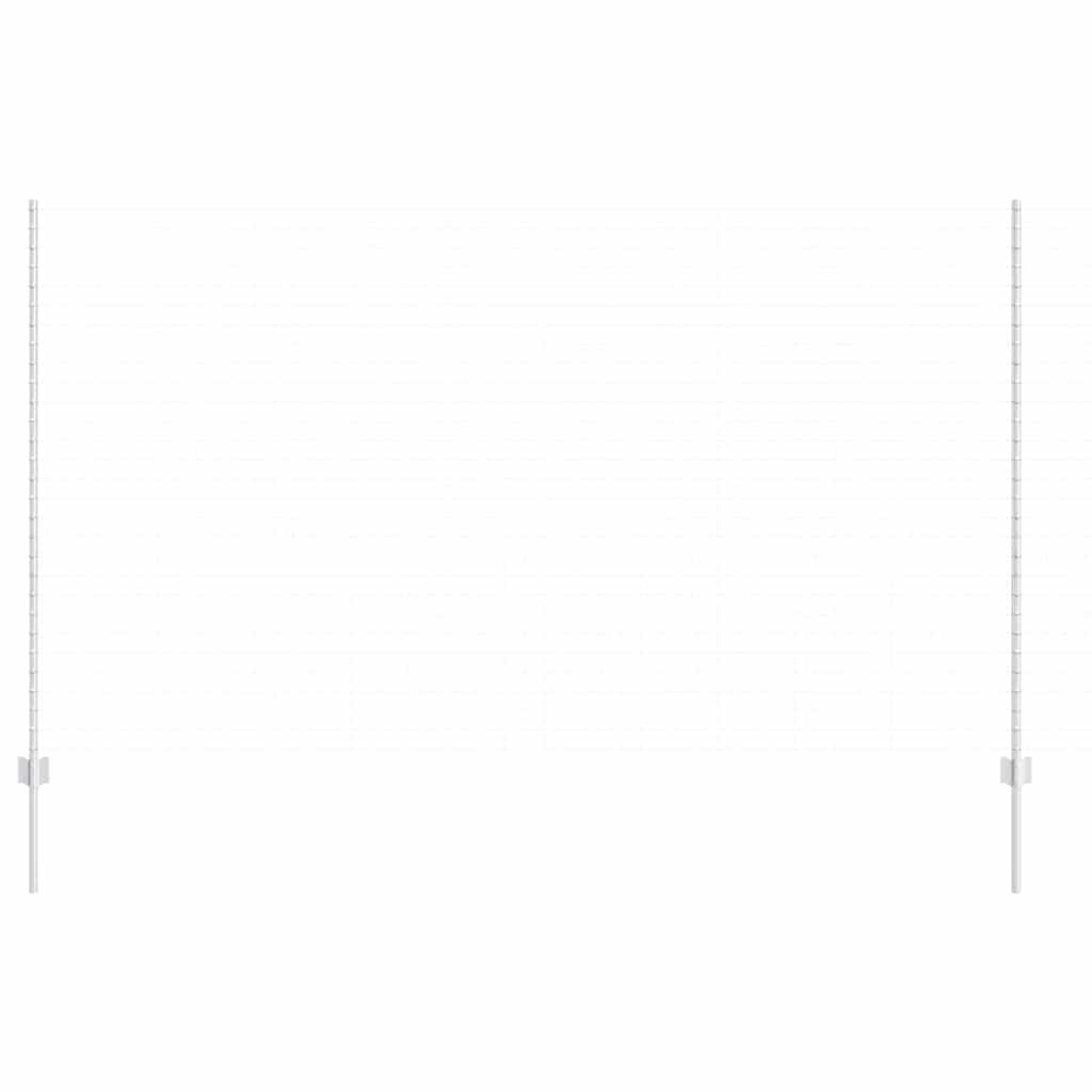 vidaXL Embedded Fence Post 5 pcs Silver 200 cm Powder-Coated Steel 3