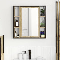 vidaXL Mirror Cabinet Sonoma Oak 60 x 16 x 60 cm Engineered Wood 5