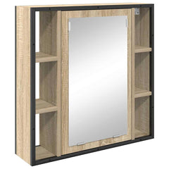 vidaXL Mirror Cabinet Sonoma Oak 60 x 16 x 60 cm Engineered Wood 2