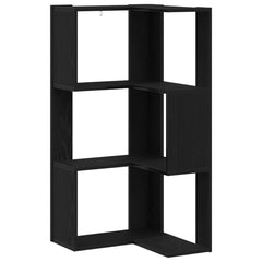 vidaXL Bookcase 3-Tier 50 x 50 x102 cm Black Oak 2