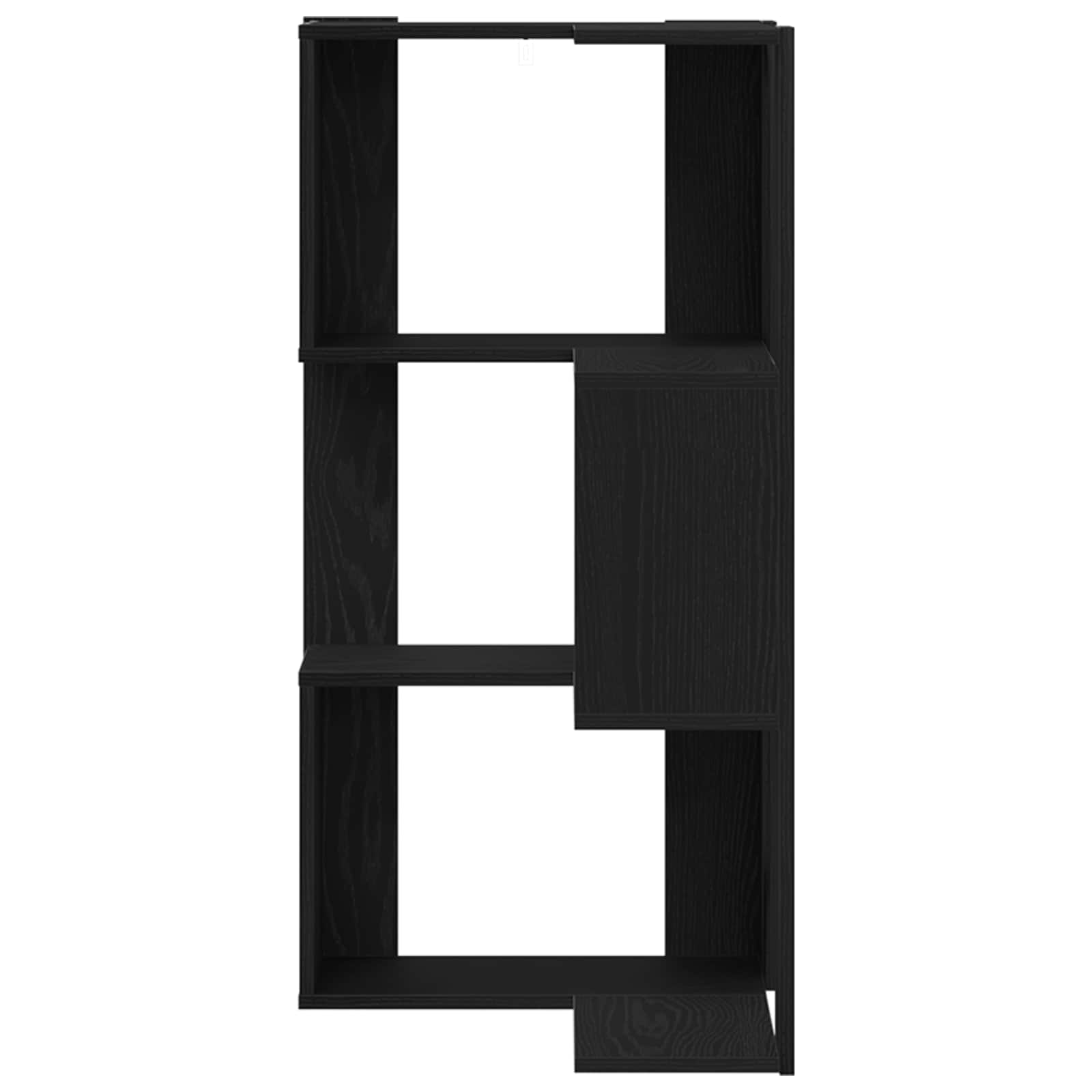 vidaXL Bookcase 3-Tier 50 x 50 x102 cm Black Oak 4