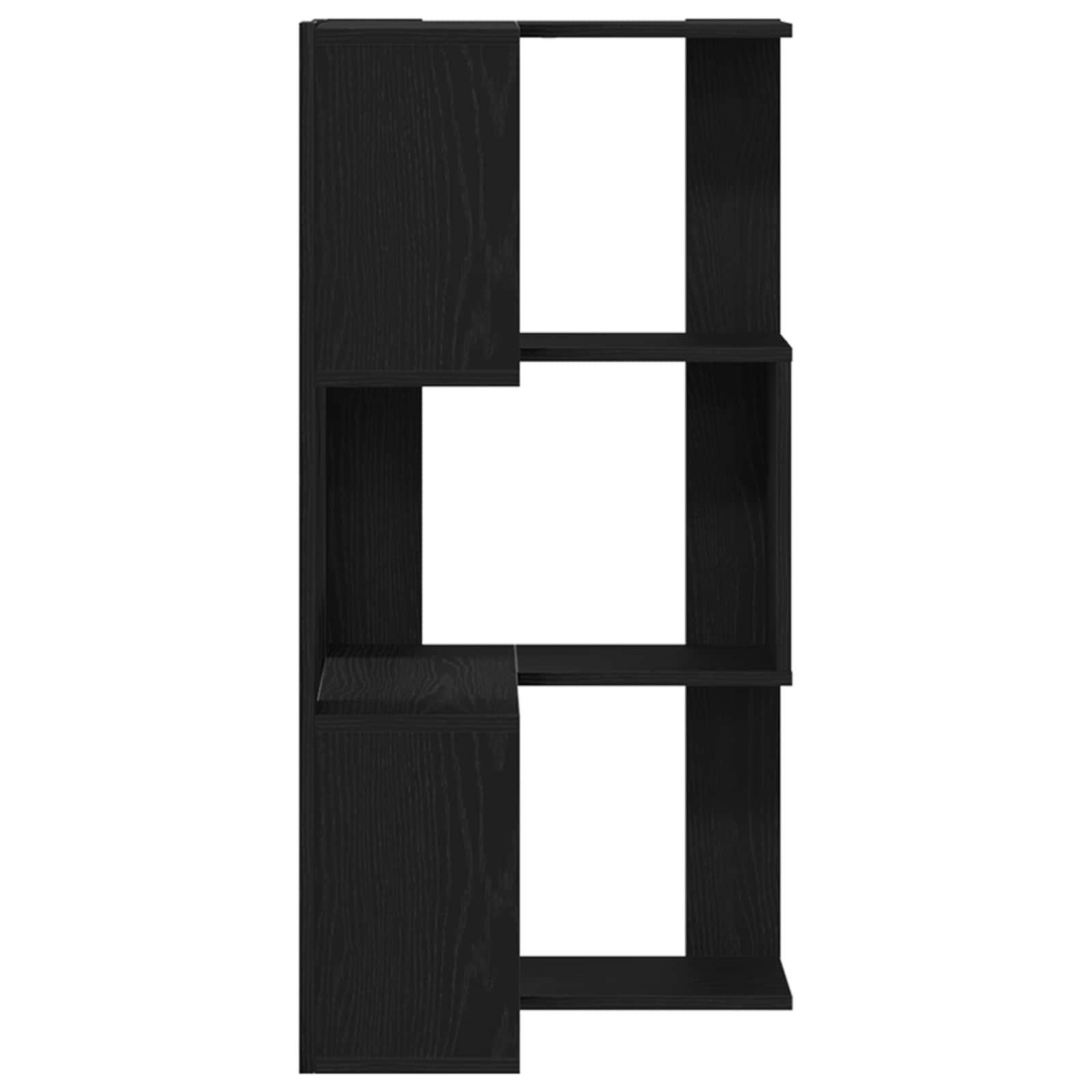 vidaXL Bookcase 3-Tier 50 x 50 x102 cm Black Oak 5