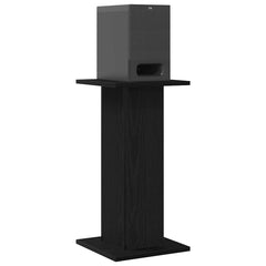 vidaXL Speaker Stands 2 pcs Black Oak 30 x 30 x 60 cm Engineered Wood 3