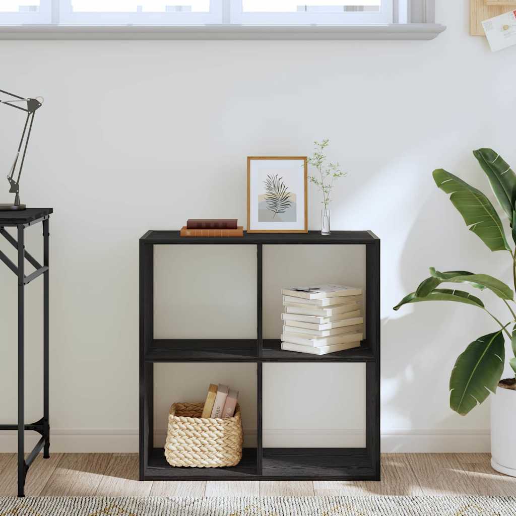 vidaXL Bookcase Black Oak 68.5 x 32 x 68.5 cm 1