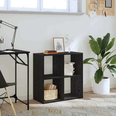 vidaXL Bookcase Black Oak 68.5 x 32 x 68.5 cm 4